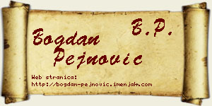Bogdan Pejnović vizit kartica
